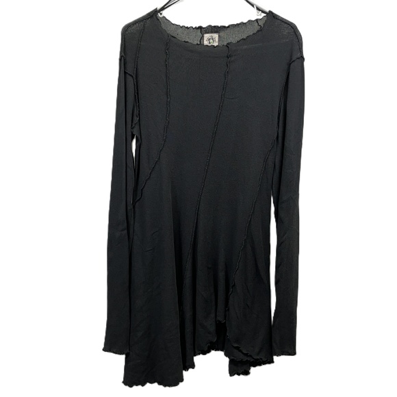 We The Free Tops - We The Free Black Recycled Cotton Blend Long Sleeve Swing Tunic Top Large